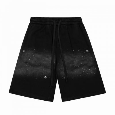 ke280 Chrome Hearts Ch 克罗心重工高克重星空做旧洗水十字架短裤 正确配置 市场最高版本 2025克罗心正品包装 原版开模 定制五金 辅料