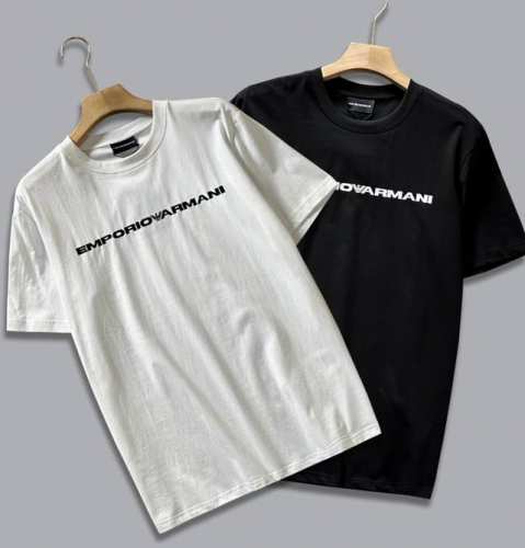 高品质 Armani 阿玛尼Ea7 2025春季新款男士经典基础款圆领T恤 高品质首选认准品质下单 经典百搭款 胸前时尚印花 拉架平纹精梭全棉220克洗水面料