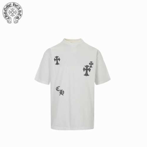 Chrome Herat 克罗心 25Ss 徽标后背十字架短袖 面料采用进口机器织造而成，布面纹路的独特性创造出完美的成衣效果 面料采用净布260克重 搭配32
