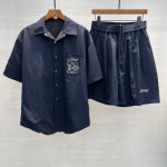 衣服 短裤 罗1威 2025夏新款套装衬衫 双面穿，可拆套 走秀款 今年最新最设计 胸前最新Logo 非常洋气 独家定制原版防晒面料 垂感超好不易褶皱 超报超透
