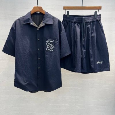 衣服 短裤 罗1威 2025夏新款套装衬衫 双面穿，可拆套 走秀款 今年最新最设计 胸前最新Logo 非常洋气 独家定制原版防晒面料 垂感超好不易褶皱 超报超透