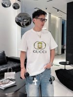 Gucci古驰 2025年春夏新品上新 三标齐全 丝光棉圆领短袖T恤 好货不用过多介绍 看细节 专柜码数 M-Xxxl 175 140建议L