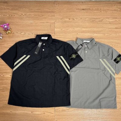 stone Island 石头岛双条杠机能衬衫短袖 甄选品质 实拍可见 面料采用高品质锦纶衬衫面料 当季必备 版型超正 拒绝臃肿 面料质感非常棒 非常显高端 当