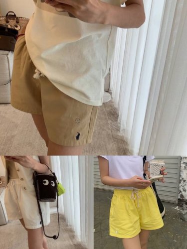 女款 Ralph Lauren 24Ss拉夫劳伦基础小马刺绣短裤 相信我，最好搭配的裤子没有之一！ 裤脚是宽松，会特别显腿细腿长 面料有一定厚度，不会软塌塌，独
