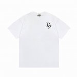 隔天到 Dior迪奥 Cd字母刺绣 提花 Logo标识精致升级 原版面料 官方同款 短袖T恤 定制 同缸染面料 手感非常舒服 春夏最新版本 颜色: 白色 尺码：