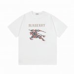 burberry 巴宝莉 战马万针十字交叉刺绣 大Logo经典识标印花精致升级 灵感源自八十年代复古 原版面料 官方同款 短袖T恤 定制310克同缸染面料 手感
