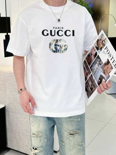 gucci 古奇 2025年春夏新品上新 三标齐全 丝光棉圆领短袖T恤 好货不用过多介绍 看细节 专柜码数：M-Xxxl 175 140建议L
