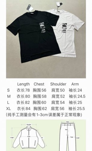 Dior档案植绒字母圆领短袖