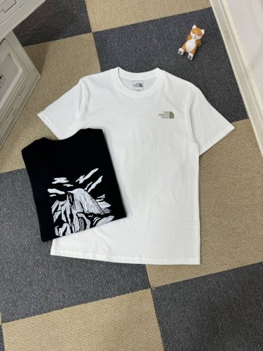 the North Face 北面 25Ss Tnf后背山峰图案印花情侣短袖T恤 小红书热门爆款，明星网红同款穿搭，男女日常通勤穿搭必备单品！ 高品质260克高
