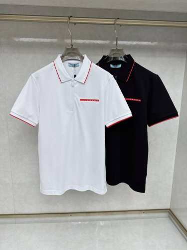 普拉达 2025Ss夏季新款 Logo男士翻领Polo衫！经典商务男款，高端男装的天花板级别的商务男款！简约时尚大气不失优雅，单穿内搭体面过人，品质控 细节控的
