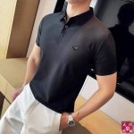 Armani 阿玛尼 顶级翻领时尚商务翻领短袖高级无痕定制高级定制百搭款式 任何人都可以轻松驾驭 面料全订制工艺 胸前奢华经典品牌最新Logo设计，非常显档次懂