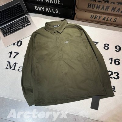 供155 -Arcteryx始祖鸟 Cronin Cotton Overshirt 弹力防风防雨纯色小Logo翻领衬衫夹克外套 -面料：采用原版一比一定织定染6