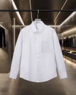 180 Loewe 罗意威 爆款来袭 胸前立体标识针绣Logo字母长袖衬衫 2025Ss官网新款长袖 衬衫 衬衣 精美刺绣Logo 高端版本，专柜定制面料 透气