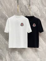 款号：G2157 2025早春Moncler 蒙口 官网同款印花图案 双纱纯棉短袖 - 260G双纱纯棉顶级面料 手感柔软 百分百纯棉独家出货 定染硫化黑无尘处
