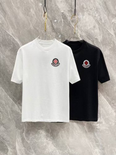 款号：G2157 2025早春Moncler 蒙口 官网同款印花图案 双纱纯棉短袖 - 260G双纱纯棉顶级面料 手感柔软 百分百纯棉独家出货 定染硫化黑无尘处