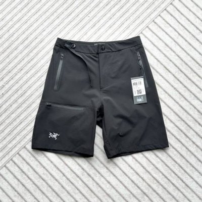 主推款原版定制 高工刺绣Arcteryx始祖鸟 Gamma Lightweight Short 9 纯色Logo刺绣系扣直筒夏季中腰休闲短裤 Gamma软壳短裤