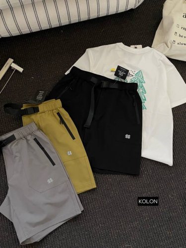 kolon Sport可隆户外复古运动徒步露营夏季运动防泼水短裤 Zll小树户外运动休闲防泼水露营弹力宽松工装短裤，超有质感，简约又百搭。松紧腰配抽绳，舒适不勒
