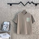 120 Loewe 罗意威 字母假口袋 刺绣 大Logo精致升级，灵感源自八十年代复古 原版面料 官方同款 短袖T恤 定制260克同缸染面料 手感非常舒服 春夏