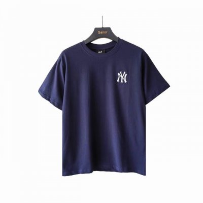 实拍细节图+尺码表 Mlb 刺绣小标后背贴布Logo字母T恤 浅蓝清爽如夏日微风，纯白简约干净，黑色经典酷帅，藏青沉稳高级，适配不同运动风格。 32支全棉面料超