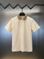 顶级代购版本★Burberry巴宝莉Ss25春夏新款经典格纹纯色男士翻领Polo衫 官网同步上新 高端珠地棉面料 洗水处理不缩水不变形 1:1复刻原版 区别市场