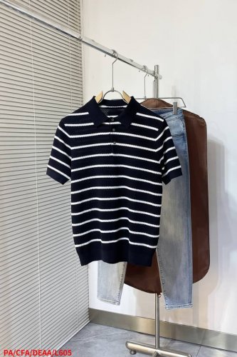 L605 paprada 独家专供新款原单男士休闲针织短袖 高端定制 高端版本 时尚百搭爆款 进口面料 手感超柔软细腻 穿着亲肤舒适 高端精品 代工厂p精细做工