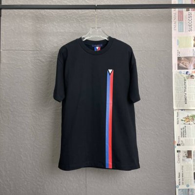 A68 Louis Vuitton路易威登Lv 采用300足克面料 Lv美洲杯限定 拼色条纹 刺绣工艺 宽松版型 男女同款短袖 独家专供新款原单休闲短袖 高端定