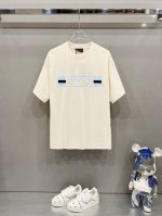 gucci 古驰 260克纯棉圆领短袖T恤 彩条印花图案刺绣字母Logo标识 官方同步 高版本 高品质 时尚个性 百搭潮流 纯原品质 原版面料 吊牌 领标 水洗