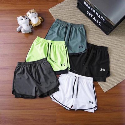 Under Armour-安德玛男女同款假两件运动三分速干防走光透气跑步训练安德玛健身短裤 轻质弹力梭织面料，畅动自如，舒适、冰爽、透气，吸湿耐热，穿着舒适，柔