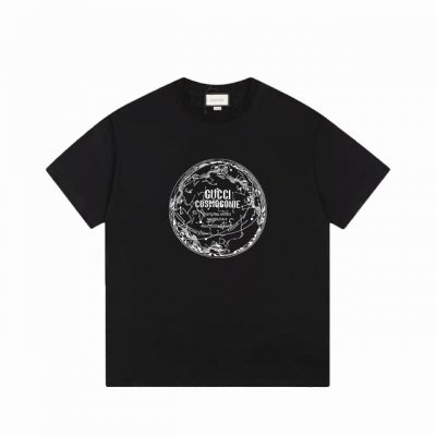 上新款号：G752 Gucci 古驰 标识Logo字母印花百搭短袖T恤男女同款 吊牌 领标 水洗唛 三标齐全 定织定染260克精梳棉面料 尺码：Xs-L 颜色：