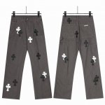 8165 Chrome Hearts Ch克罗心 25Ss亲友限定十字架卡哈特底板伐木裤牛仔阔腿裤 真实还原Vintage极致质感 无原标平替款 意产特种牛皮印
