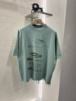P190Balenciag*2025新品上架 圆领印花作旧字母 定制Yb原生全棉材质 透气舒适 质感十足 宽松短袖T恤裁剪 凸显品牌格调 采用克重纯棉制成 略带