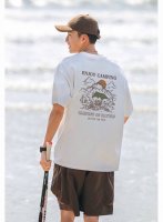 260G重磅纯棉 The North Face 北面 Tnf Enjoy Camping 享受露营 户外运动 休闲宽松短袖T恤 男女同款 情侣款 面料工艺： 1