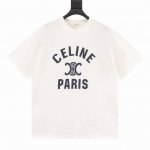 celine 赛琳 24Ss 经典字母Logo印花短袖 定织洗水250G面料 棉感舒适 下水不变形 海外专柜同步 微落肩宽松版型 可盐可甜 超百搭 三标齐全 s