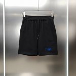 迪奥 Dior 2025春夏新款短裤五分裤！ 定制专属400克重毛圈布纯棉面料 猫刺绣Logo工艺设计 颜色：黑色 尺码：S-2Xl