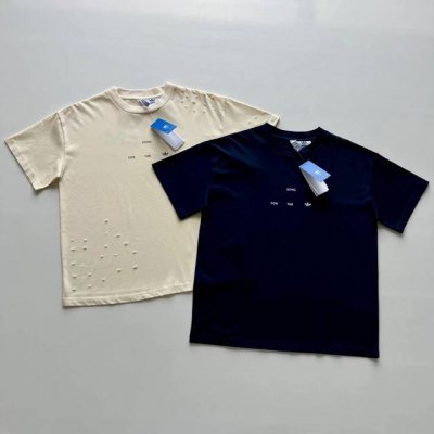 纯原臻品 原厂跟单 原厂品质 联名企划 Adidas阿迪达斯 S.F.T.M 破洞废土风高街机能复古纯棉情侣宽松T恤短袖Tee 男女同款 以260G重磅纯棉打造
