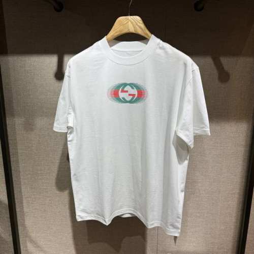 补单回货 上新，宽松版型Gu##I印花细节全棉短袖T恤。订织全棉面料质感好，面料舒适亲肤。颜色:黑，白色。尺码:S-M-L-Xl。