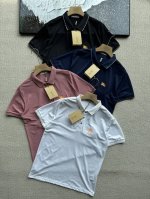 burberry巴宝莉2025夏季男士Polo衫刺绣战马Logo翻领短袖！ 百年难遇限量款，罕见稀世珍品，博柏利最新研发！奢饰品中时尚界一哥 直接秒杀不议价 品