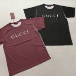 Gucci字母印花破坏圆领短袖