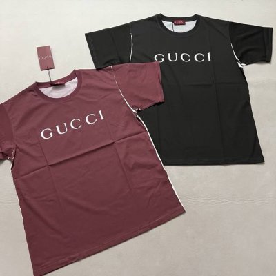 Gucci字母印花破坏圆领短袖