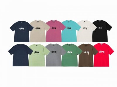 上新款号：S141 Stussy斯图西 Stussy 假日简易Logo印花 舒适圆领短袖T恤 男女同款 原版打造 细节高控 -面料精选220G纯棉面料 手感柔软