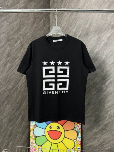 款号 G73 纪梵希破旧五角星大标圆领短袖 givenchy 官网Zp同步新款T恤 面料采用32支双纱280克高克重纯棉面料 同缸定织定染原版同色螺纹 进口机器