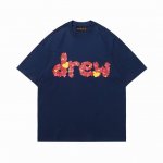 Y37 Drew 字母花短袖T恤 码数：S-Xl 颜色：海军蓝