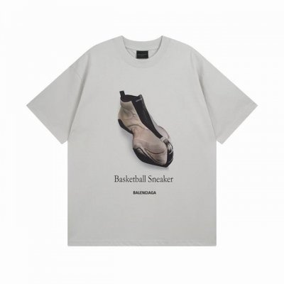 Balenciaga 巴黎世家2025 Ss 鞋履前后直喷印花短袖T恤 本市场No.1的质量 真正天花板品质 全部原版开发注意细节图 避免被盗图商家混发 正确2