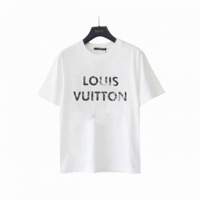 实拍细节图+尺码表 Louis Vuitton Lv路易威登 24Ss 胸前字母压胶短袖T恤 240克双纱面料32支纯棉,男女同款全新美学灵感趣味设计,渠道性质