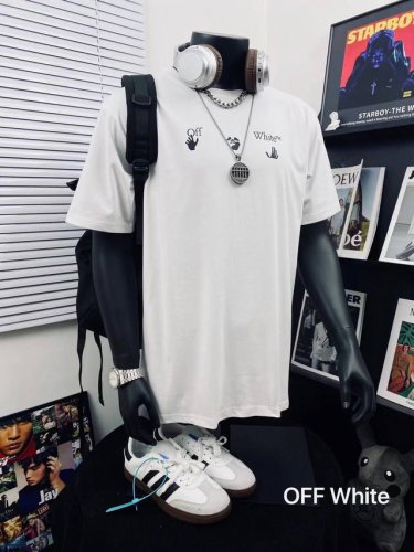 上新 Off White 涂鸦印花短袖Tee男女同款 搭配情侣更赞哦 官网发售款｜超级推荐｜超人气单品 Ins小红书热门爆款 三标齐全 专用包装袋 一大批潮人已