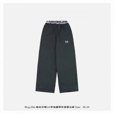 balenciaga 巴黎世家 25Ss 联名巴黎Ua字母腰带双面穿长裤-背面 -运动功能性与高级时装的工艺融合 -版型原汁原味 裤长很长 选购的时候只需要看体