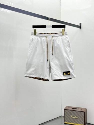 芬迪 三标齐全 2025夏季新款男士双面穿休闲短裤，高级定制面料透气面料 透气弹力舒适度极高，细节无可挑剔，顶级辅料配备，原版Logo设计理念，手感细腻柔软！上