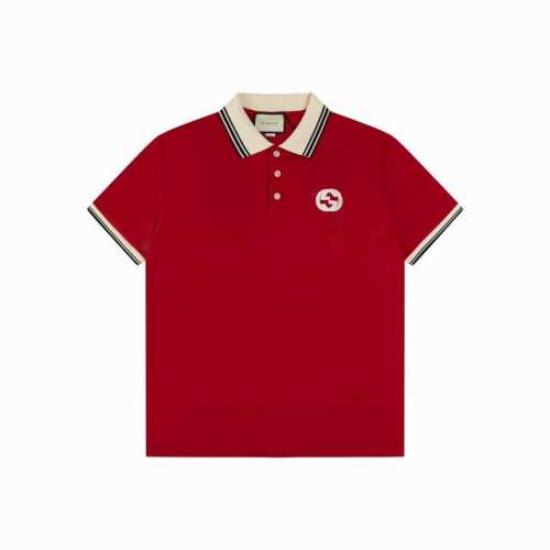 110 Gucci/古驰 25Ss新款 双Gg互扣贴饰Polo 230克重全棉珠地 颜色：白 红 宝兰 码数：S M L Xl Xxl