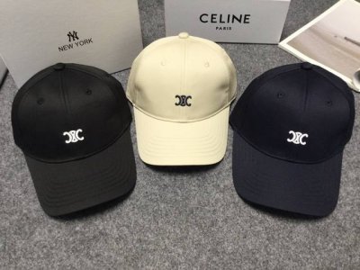 celine精致小标刺绣硬顶鸭舌帽