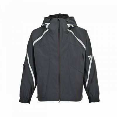 adidas 阿迪达斯 24Fw Fos反光线条冲锋衣外衣 Gali 李佳隆，各路主理人上身同款，机能风冲锋衣外套，Fos先锋运动系列反光夹克，沉稳中透着犀利，